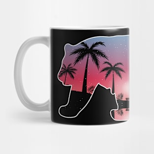 Panda Bear Beautiful Sunset Beach Palm Tree Mug